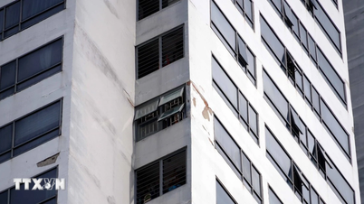 Ciudad Ho Chi Minh: Aparecen más grietas en el edificio de apartamentos Lapen Center.