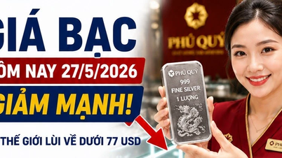Οι τιμές του ασημιού μειώθηκαν απότομα σήμερα, 27 Μαΐου, με το ασήμι στο Phu Quy να χάνει σχεδόν 70.000 VND ανά tael.
