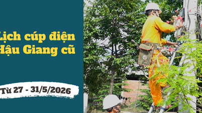 Stroomuitvalschema voor de stad Can Tho (voorheen provincie Hau Giang) van 27 tot en met 31 mei 2026: Lijst van woongebieden waar de hele dag stroomuitval zal zijn.