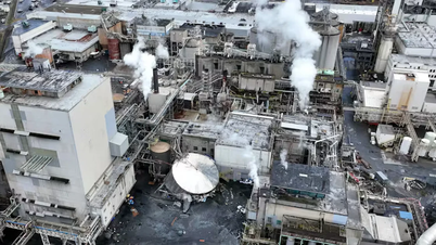 Explosion d'un réservoir de produits chimiques dans une usine de papier aux États-Unis.