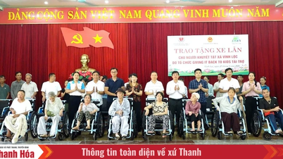 Donazione di 19 sedie a rotelle a persone con disabilità nel comune di Vinh Loc.
