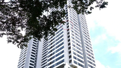 Retakan baru terus muncul di gedung apartemen 36 lantai di Kota Ho Chi Minh.