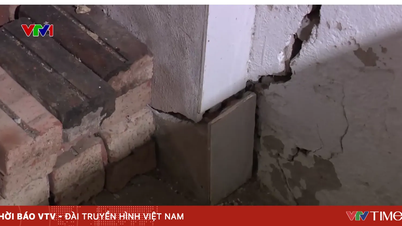 Muchas viviendas han sufrido graves hundimientos y grietas debido al impacto del proyecto de renovación del río aguas abajo en Hanói.