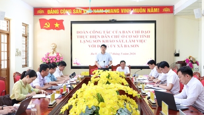 The working group of the Provincial Steering Committee for the Implementation of Grassroots Democracy Regulations worked in Ba Son commune.