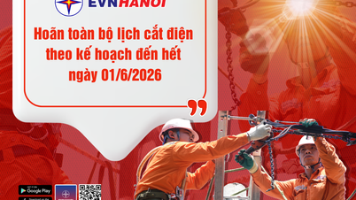 EVNHANOI non interromperà la fornitura di energia elettrica da oggi fino al 1° giugno.