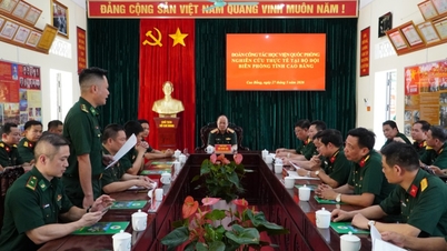 Una delegazione dell'Accademia di Difesa Nazionale conduce ricerche sul campo nella provincia - Giornale online Cao Bang
