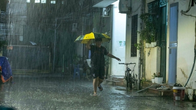 Hanoi è stata interessata da piogge dopo una serie di giorni in cui le temperature hanno raggiunto i 40 gradi Celsius.