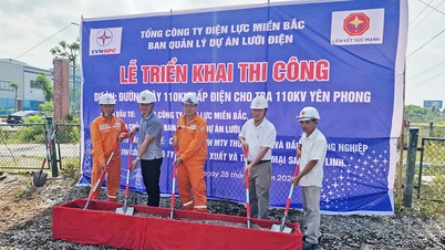 Les travaux de construction de la ligne électrique de 110 kV destinée à alimenter le poste de transformation de Yen Phong de 110 kV débutent.
