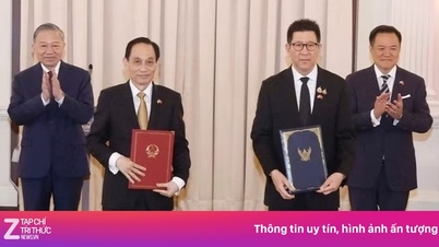 Ceremonia de semnare a documentelor de cooperare dintre Vietnam și Thailanda.