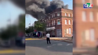 Fire breaks out at a supermarket catering to Jewish people in England.