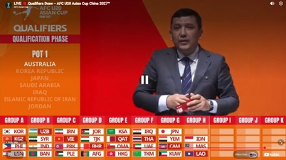 2026 AFC U20 아시안컵 예선 조 추첨 결과: 베트남 U20은 어려운 조에 편성되었습니다.