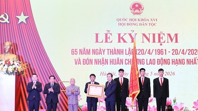 Ketua Majelis Nasional Tran Thanh Man menghadiri upacara peringatan 65 tahun berdirinya Dewan Etnis Majelis Nasional.