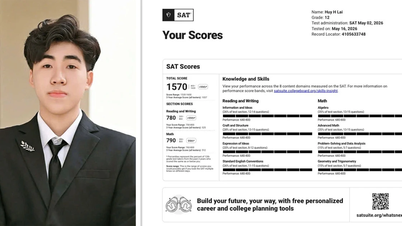 Lao Cai: Los estudiantes de la escuela secundaria Nguyen Hue obtienen una puntuación de 1570/1600 en el SAT, lo que los sitúa en el 1% superior a nivel mundial.