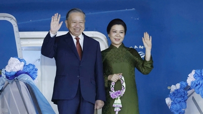 Generalsekretär und Präsident To Lam und seine Frau statten der Republik Singapur einen Staatsbesuch ab.