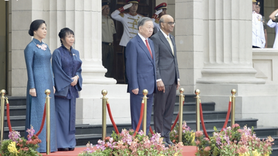 Una solenne cerimonia di benvenuto per il Segretario Generale e Presidente To Lam e sua moglie in occasione della loro visita di Stato a Singapore.