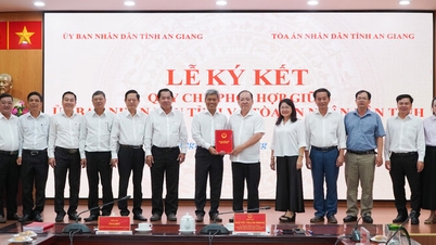 Komite Rakyat Provinsi An Giang dan Pengadilan Rakyat Provinsi An Giang menandatangani perjanjian kerja sama.