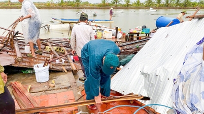 Komune U Minh: 5 buah rumah runtuh atau bumbungnya diterbangkan angin puting beliung.