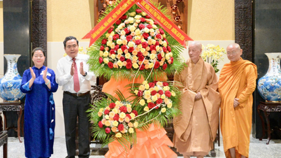 Il presidente dell'Assemblea nazionale, Tran Thanh Man, si congratula con Ho Chi Minh City in occasione della celebrazione del compleanno del Buddha.