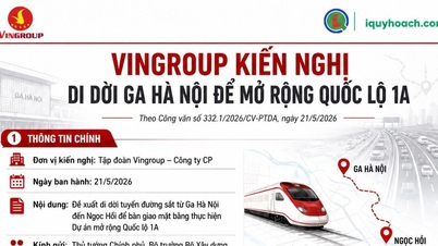 Vingroup stelt voor om het treinstation van Hanoi te verplaatsen om plaats te maken voor een transportproject van 162 biljoen VND.
