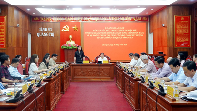 Il Comitato Organizzativo Centrale conduce un'indagine sull'attività di costruzione del Partito nella provincia di Quang Tri.