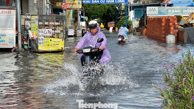 Kraftig og langvarig regn har forårsaket flom på mange veier i Ho Chi Minh-byen.
