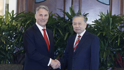 Il Segretario Generale e Presidente To Lam riceve il Vice Primo Ministro e Ministro della Difesa dell'Australia.