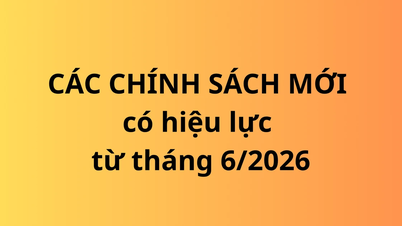 일련의 새로운 정책 및 규정이 2026년 6월부터 시행될 예정입니다.