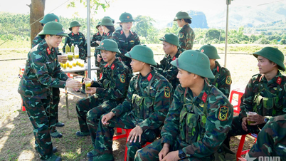 Lemonade refreshes soldiers amidst the "three explosions" training ground.