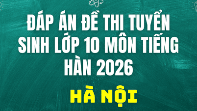 2026년 5월 30일 하노이에서 실시된 10학년 한국어 시험 정답입니다.