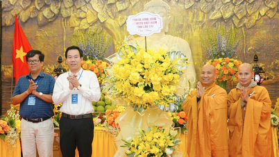 Đồng chí Dương Đức Huy - Trưởng Ban Tuyên giáo và Dân vận Tỉnh ủy dự và chúc mừng Đại lễ Phật đản năm 2026