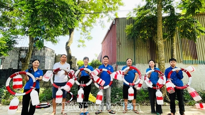 Đoàn xã Tiên La: Triển khai công trình “Lốp xe cứu hộ” phòng, chống đuối nước