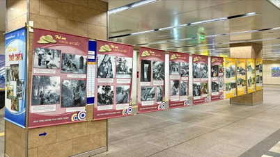 In metrostation Ben Thanh - Suoi Tien wordt een thematische tentoonstelling gehouden met de titel "Kinderen in oorlogstijd".
