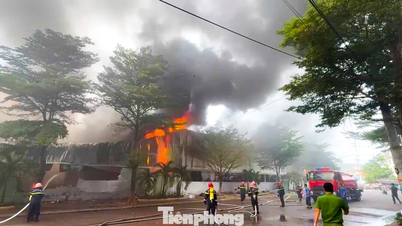 Um grande incêndio deflagrou num centro de armazenamento de veículos elétricos para turistas em Gia Lai, lançando uma coluna de fumo a centenas de metros de altura.