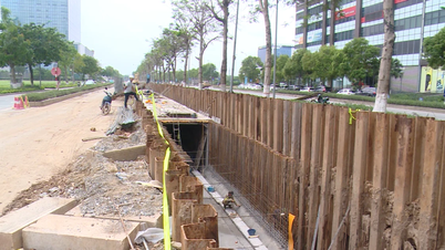 [Video] Hanoi accelerates round-the-clock construction of inner-city flood control projects.