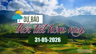 Zprávy o počasí dnes, 31. května 2026: Do severního Vietnamu se vrací slunečné počasí.