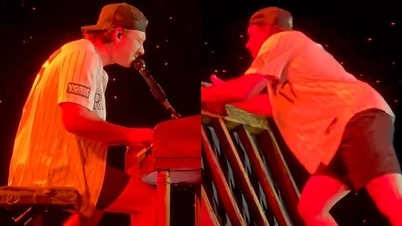 Den 33 år gamle sangeren mistet besinnelsen og knuste et piano rett på scenen.