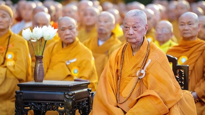 Perayaan Hari Lahir Buddha di Pagoda Nasional Vietnam: Sang Patriark Agung berharap umat Buddha akan menyalakan lentera welas asih.