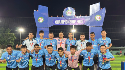 Tim Ton Quoc Hai memenangkan kejuaraan sepak bola Liga Duc Co S1.