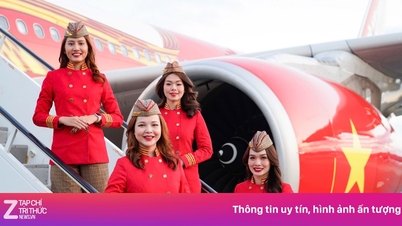 បុគ្គលិកបម្រើការលើយន្តហោះរបស់ Vietjet ភ្លឺស្វាងលើរាល់ជើងហោះហើរ។