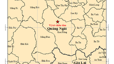 Satu lagi gempa bumi melanda 'titik panas' Kon Plông di Quảng Ngãi.