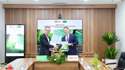 Unterzeichnungszeremonie für den Nachhaltigkeitspartnerschaftskreditvertrag zwischen der Bach Hoa Xanh Trading Joint Stock Company und HSBC Vietnam