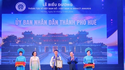 เมืองเว้ได้รับเกียรติในพิธีมอบรางวัลประจำปี 2026 สำหรับความสำเร็จด้านผลกระทบทางดิจิทัลของเวียดนาม