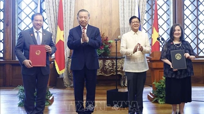 Generální tajemník a prezident To Lam a prezident Filipín byli svědky výměny dokumentů o spolupráci mezi oběma zeměmi.
