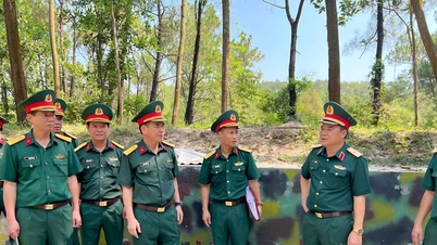 The Provincial Military Command inspected the construction of the Provincial Regional Defense Exercise Command Center.
