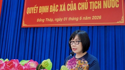 លោកអនុរដ្ឋមន្ត្រី Dang Hoang Oanh បានចូលរួមក្នុងពិធីប្រកាសសេចក្តីសម្រេចលើកលែងទោសឆ្នាំ ២០២៦ នៅពន្ធនាគារ Cao Lanh។