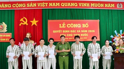 An Giang Provincial Police announced the President's decision on amnesty for 2026.