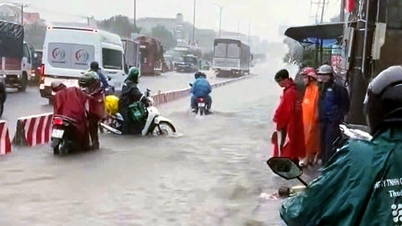 Mưa to cục bộ, quốc lộ 51 qua Đồng Nai lại ngập sâu