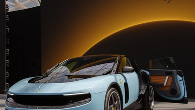Ferrari's first electric car has been revealed.