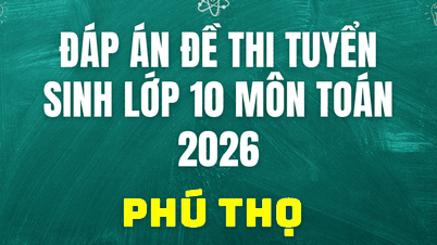 Phu Tho'da bugün, 2 Haziran 2026 tarihinde yapılan 10. sınıf Matematik giriş sınavının cevapları ve çözümleri.