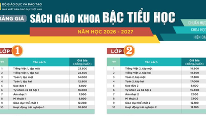 รายการราคาหนังสือเรียนสำหรับโรงเรียนประถมศึกษา ปีการศึกษา 2026-2027